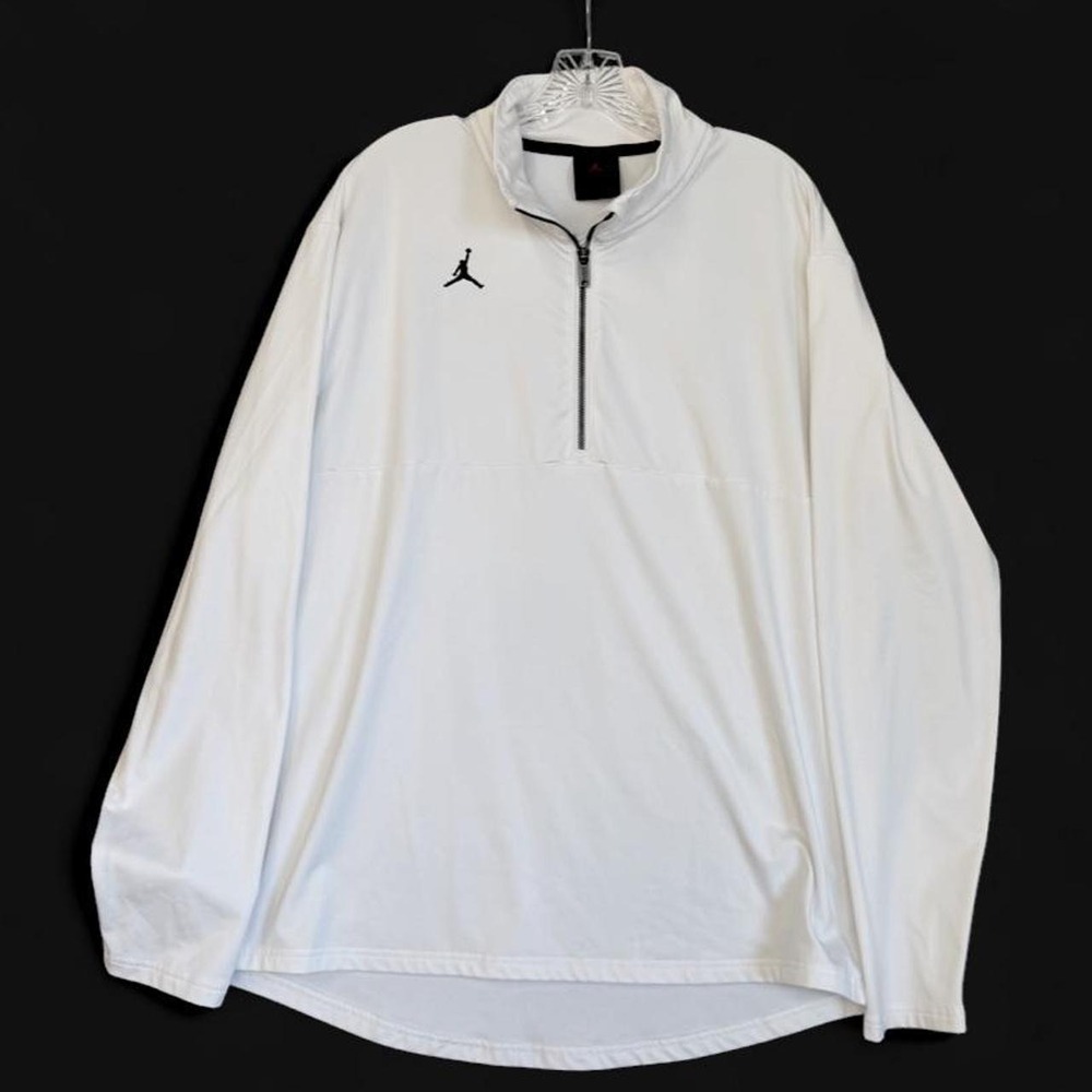 Nike Jordan Flight Fleece Quarter Zip White Pullover L